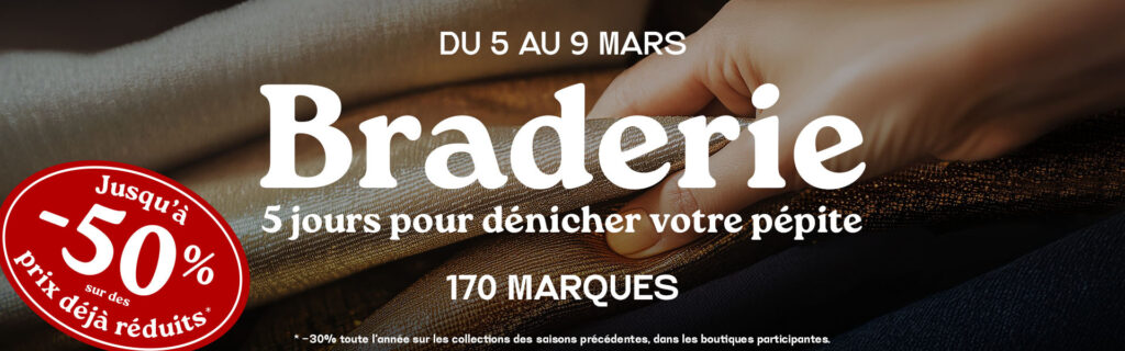 Braderie hiver du 5 au 9 mars 2025 Usine mode et maison